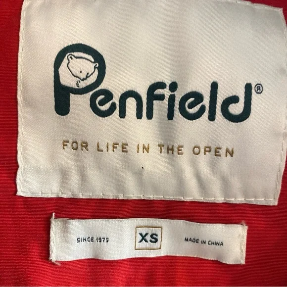 Penfield ANORAK Windbreaker Hooded Jacket Hooded Men’s  XS Red Green Trail Crew - Picture 2 of 16